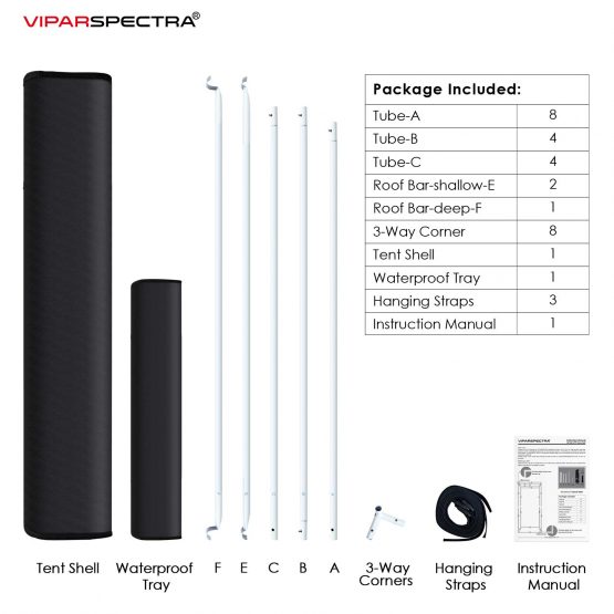 ViparSpectra-3x3-Grow-Tent-Parts