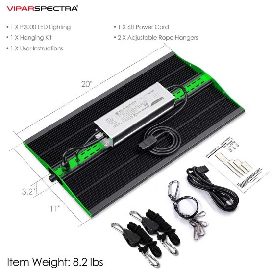 ViparSpectra-P2000-LED-Grow-Light-Kit